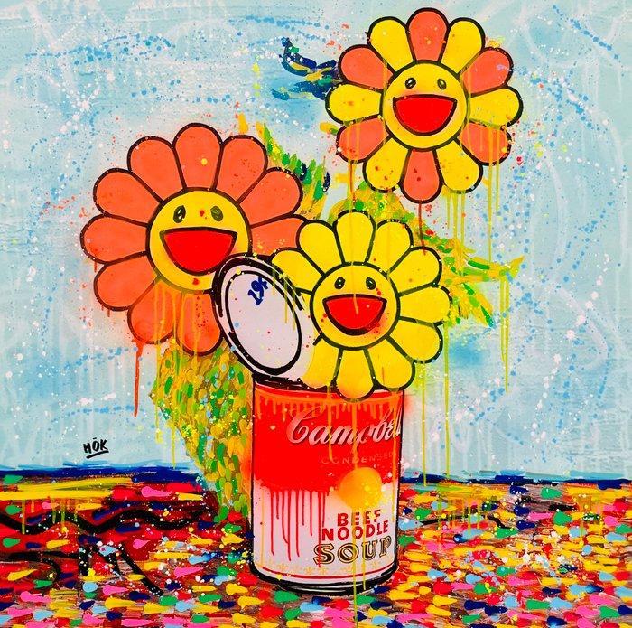 HÖK (1984) - Flowers Campbells XXL (NO RESERVE PRICE), Antiek en Kunst, Kunst | Schilderijen | Modern