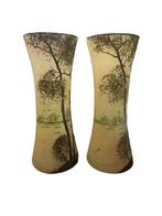 François-Théodore Legras - Vaas (2) - Glas - Paar vazen