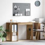 vidaXL Bureau met Opslag artisanaal eikenkleurig 130 x 50.5, Huis en Inrichting, Verzenden, Nieuw