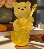 Sculpture, Golden Violinist Bear - 12 cm - Résine - 2026, Antiquités & Art