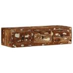 vidaXL Tv-meubel wandmontage 100x32x25 cm massief gerecycled, Huis en Inrichting, Woonaccessoires | Cd- en Dvd-rekken, Verzenden