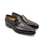 Paolo Scafora-UK 7,5-Black Pennyloafers-€1100 - Loafers -, Nieuw