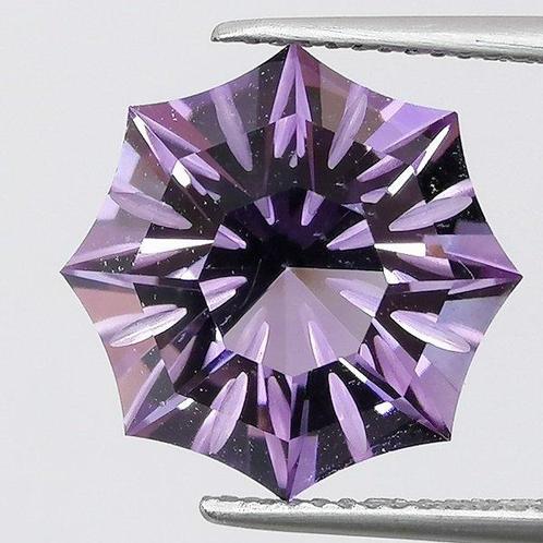 Amethist  - 9.01 ct - Instituto Gemólogico Español (IGE) -, Handtassen en Accessoires, Edelstenen