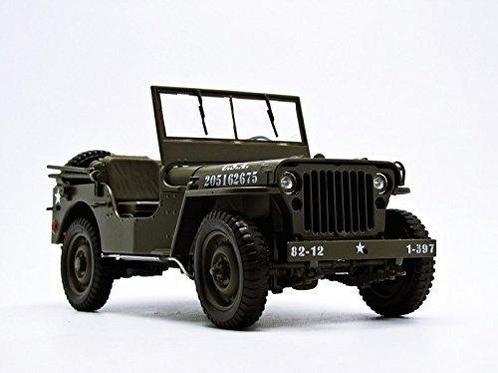 Welly 1:18 - Véhicule militaire miniature - Jeep Willys MB, Kinderen en Baby's, Speelgoed | Overig