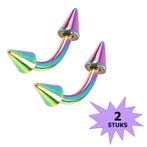 Fako Bijoux® - Wenkbrauw Piercing - Spike - 4mm -, Verzenden, Nieuw
