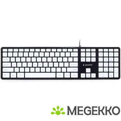 Gembird Slimline Chocolate Keyboard, Computers en Software, Toetsenborden, Nieuw, Verzenden