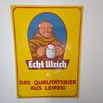 Emailleschild Echt Ulrich, Das Qualitätsbier aus Leipzig -