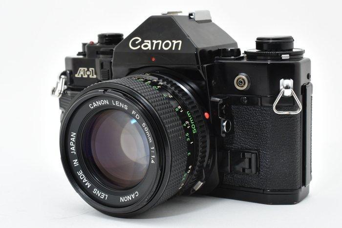Canon A-1 black + New FD 1.4/50mm | Single lens reflex, Audio, Tv en Foto, Fotocamera's Analoog