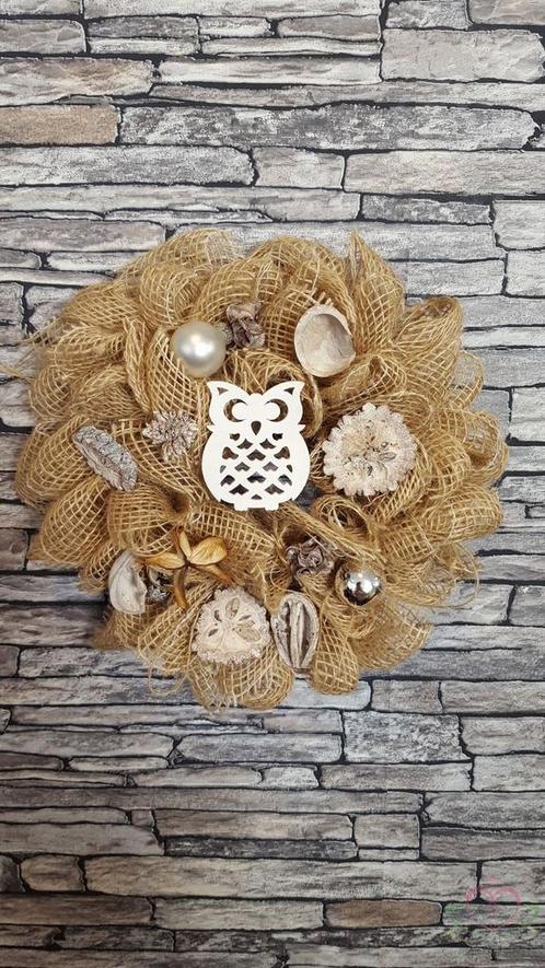 -jute juteband, +/- 5 cm.  naturel kwart rol 10m open, Huis en Inrichting, Woonaccessoires | Kunstplanten en Kunstbloemen, Nieuw