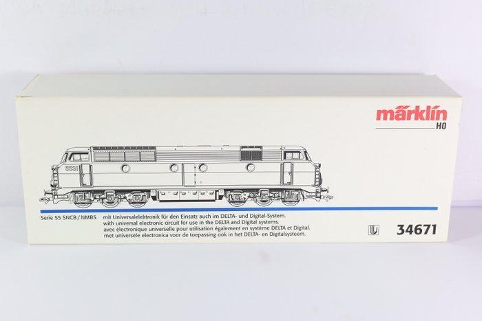 Märklin H0 - 34671 - Diesellocomotief (1) - HLD 55 - NMBS, Hobby en Vrije tijd, Modeltreinen | H0