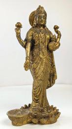 Beeld, Standbeeld staande Lakshmi - 25 cm - Brons - 1980, Antiek en Kunst