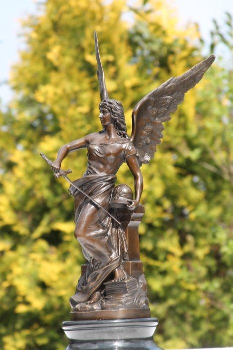 Beeld, minerva - 75 cm - bronze marble, Antiek en Kunst, Curiosa en Brocante