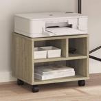 vidaXL Printerkastje met wielen 41x32x34,5 cm sonoma, Verzenden, Nieuw