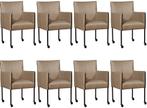 Leren eetkamerstoelen more, taupe, taupe keukenstoel