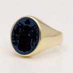 Ring - 14 karaat Geel goud - Zegel - Lagensteen, Handtassen en Accessoires, Ringen, Nieuw