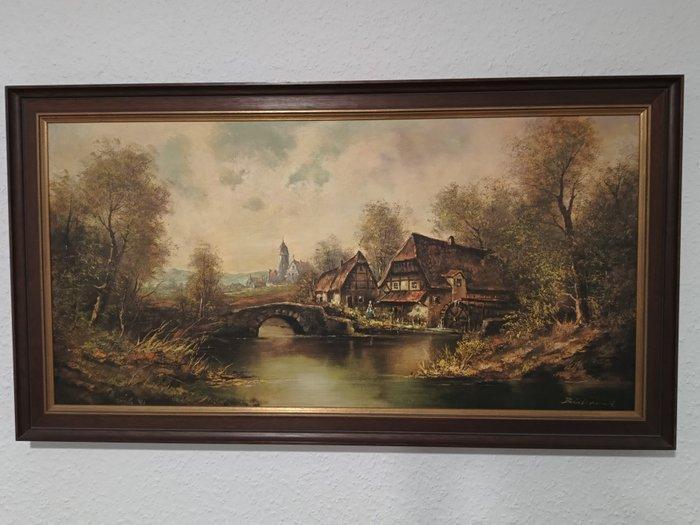 G. Bährend (XX) - The Old Mill (Alte Mühle), Antiquités & Art, Art | Peinture | Classique