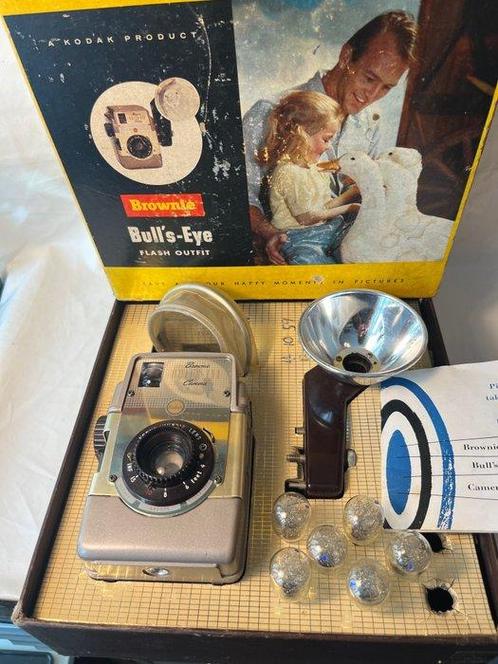 Kodak Brownie Bull’s Eye flash outfit, originele doos, Audio, Tv en Foto, Fotocamera's Analoog