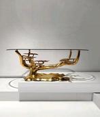 Willy Daro - Tafel - Messing, Glas - Vintage Bonsai