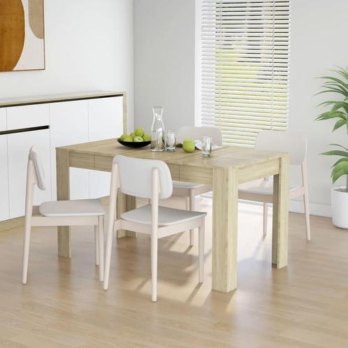 vidaXL Eettafel 140x74,5x76 cm spaanplaat sonoma, Huis en Inrichting, Tafels | Eettafels, Nieuw, Verzenden