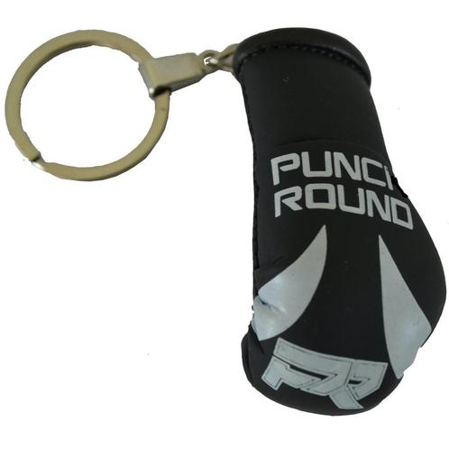 PunchR™ Punch Round Bokshandschoen Sleutelhanger Zwart Wit, Sport en Fitness, Boksen, Overige, Nieuw, Verzenden
