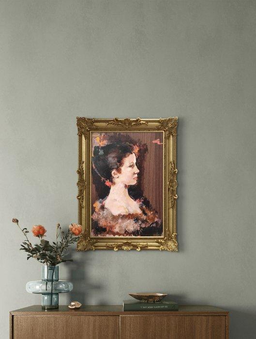 École espagnole (XX) - Perfil de joven - NO RESERVE, Antiek en Kunst, Kunst | Schilderijen | Klassiek