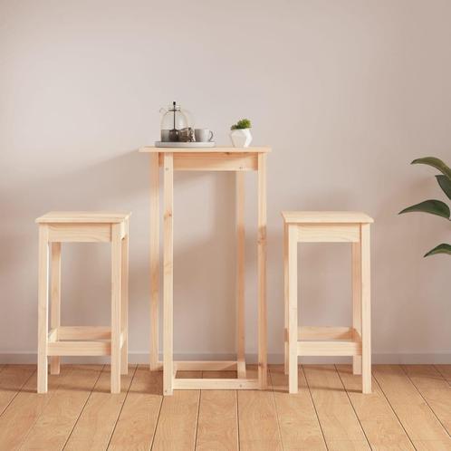 vidaXL 3-delige Barset massief grenenhout, Huis en Inrichting, Complete eetkamers, Nieuw, Verzenden