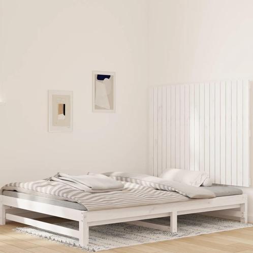 vidaXL Tête de lit murale Blanc 127,5x3x90 cm Bois, Huis en Inrichting, Slaapkamer | Bedden, Verzenden