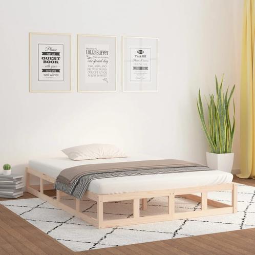 vidaXL Bedframe massief hout 160x200 cm, Huis en Inrichting, Slaapkamer | Bedden, Nieuw, Verzenden