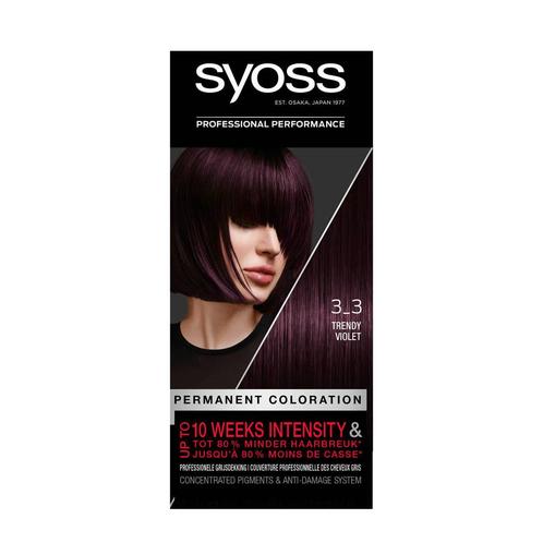 Syoss Color baseline 3-3 Trendy Violet 1 stuks, Handtassen en Accessoires, Uiterlijk | Haarverzorging, Nieuw, Verzenden