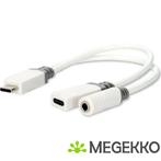 USB-C Adapter | USB 2.0 | USB-C Male | USB-C Female / 3,5 mm, Computers en Software, Verzenden, Nieuw