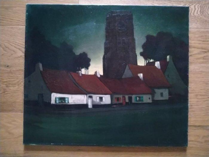 Jan Van Campenhout (1907-1972) - Lissewege bij Brugge, Antiek en Kunst, Kunst | Schilderijen | Klassiek