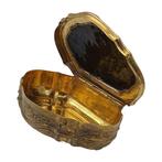 Boîte de tabac à priser - Laiton doré - Boîte à rapé avec