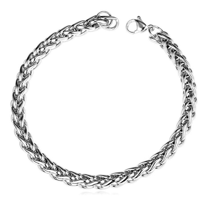 Fako Bijoux - Schakelarmband Vossenstaart - Rond Gevlochten, Handtassen en Accessoires, Armbanden, Verzenden