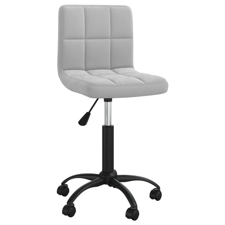 vidaXL Eetkamerstoel draaibaar fluweel lichtgrijs, Huis en Inrichting, Stoelen, Nieuw, Verzenden
