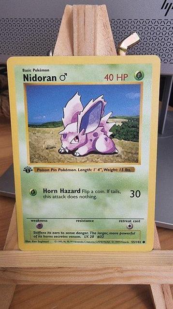 Pokémon - 16 Card - Base set Shadowless 1st edition Nidoran