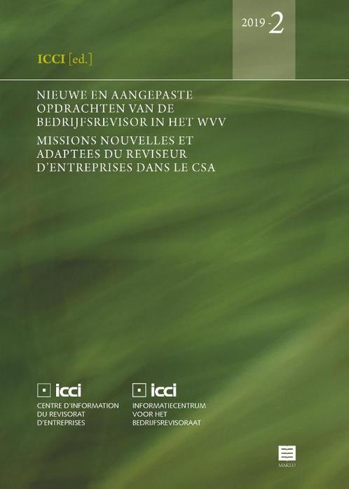 ICCI-reeks 2019-2 -   Nieuwe en aangepaste opdrachten van de, Boeken, Economie, Management en Marketing, Zo goed als nieuw, Verzenden
