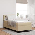 vidaXL Boxspringbed met Matras & LED Licht groen-grijs, Huis en Inrichting, Slaapkamer | Bedden, Verzenden, Nieuw