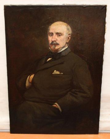 École espagnole (XIX) - Retrato de caballero, Antiquités & Art