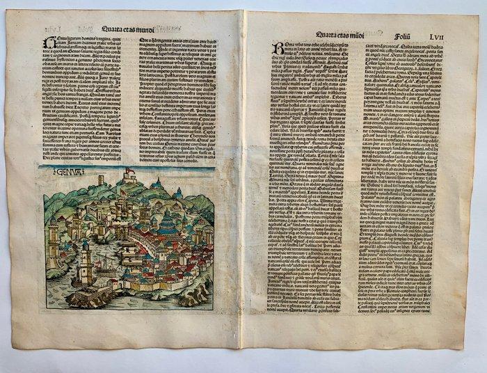 Italië - Rome; Hartmann Schedel - Roma - 1493, Boeken, Atlassen en Landkaarten