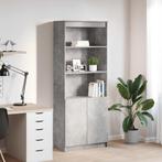 vidaXL Hoge kast 70x35x180 cm bewerkt hout betongrijs, Huis en Inrichting, Verzenden, Nieuw