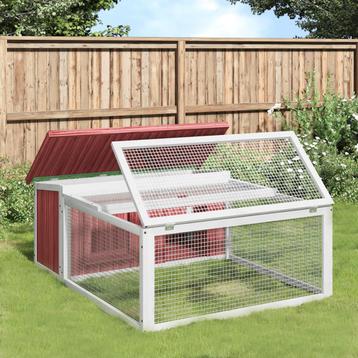 vidaXL Konijnenhok 117,5x97x47,5 cm massief grenenhout, Verzenden