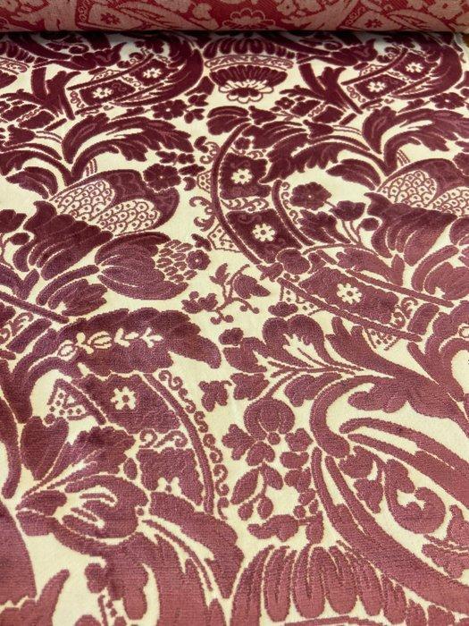 Splendido jacquard damast met bloemen en bladeren in een, Antiquités & Art, Tapis & Textile