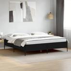 vidaXL Bedframe bewerkt hout metaal zwart 180x200 cm, Huis en Inrichting, Slaapkamer | Bedden, Verzenden, Nieuw