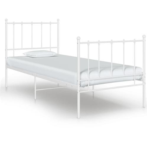 vidaXL Bedframe metaal wit 90x200 cm, Huis en Inrichting, Slaapkamer | Bedden, Nieuw, Verzenden