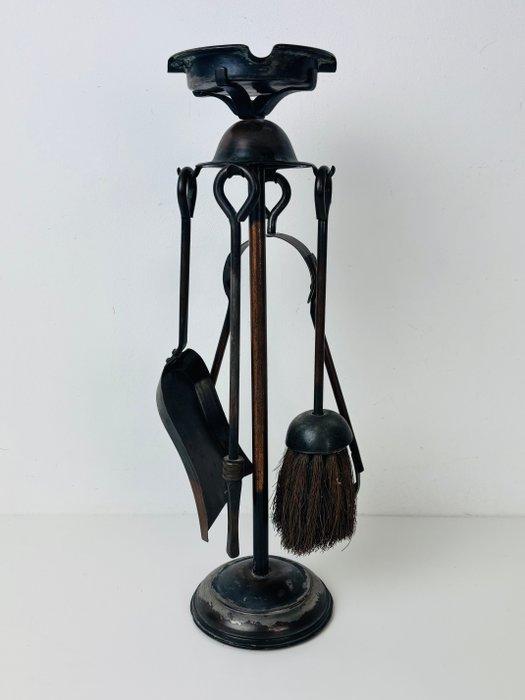 Cheminée - 1920-1930 - Ensemble ancien pour cheminée,, Antiquités & Art, Curiosités & Brocante