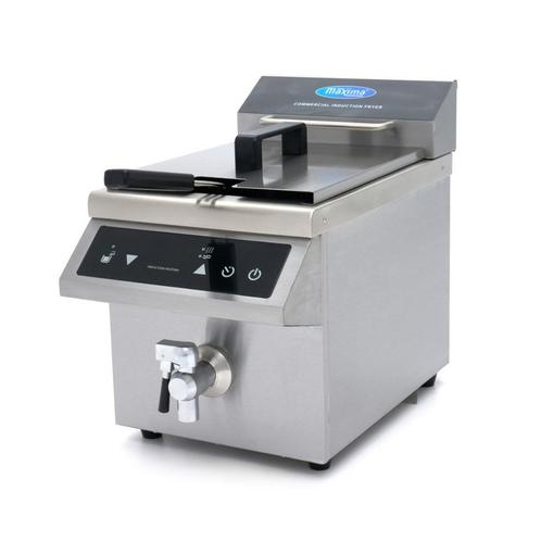 Frituurpan - 8 L - 1 Mand - Inductie - met Tapkraan, Elektronische apparatuur, Frituurpannen, Nieuw, 4 liter of meer, Verzenden