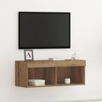 vidaXL TV Wandkast met LED Verlichting Artisan Eiken, Huis en Inrichting, Kasten |Televisiemeubels, Verzenden, Nieuw