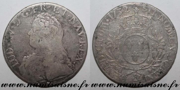 Écu France Frankreich Gad 321 Louis Xv Ecu Mit Olivenzwei.., Postzegels en Munten, Munten | Europa | Niet-Euromunten, België, Verzenden