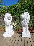 Sculpture, Couple of Lions - 76 cm - Composite