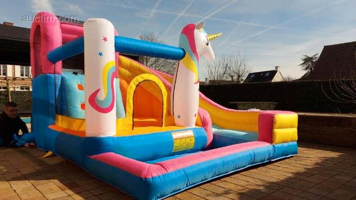 springkasteel unicorn, Hobby en Vrije tijd, Feestartikelen | Verhuur, Ophalen